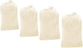 4 Pack - Extra Large Cotton Laundry Bag, Heavy Duty Large Laundry Bags 24 x 36 inch XL Drawstring Travel Organizer Bag Fit Hamper Basket Camp Home College Dorm Tear Resistant Dirty Cloth Big Storage