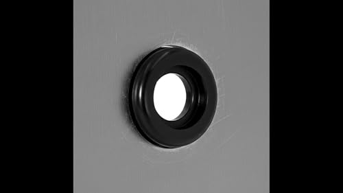 Flyshop 4-Pack Round Double-Sided Black 30 mm 1-3/16" Rubber Grommet, 25 mm 1" ID, Hole Grommet Synthetic Rubber Grommets Wire Protection - size: 1-3/16" (30mm) Drill Hole