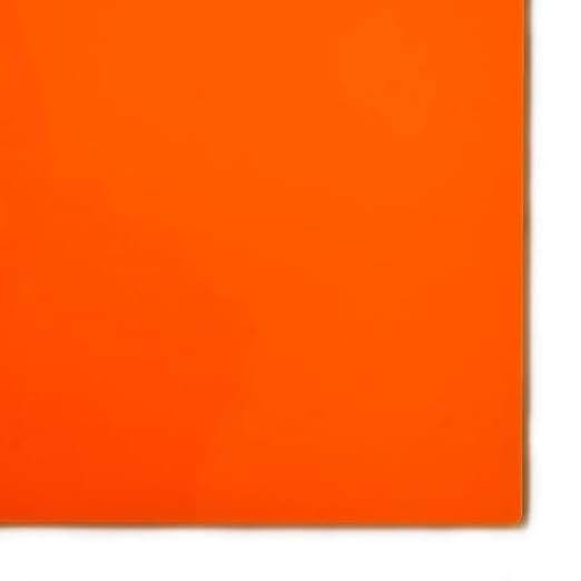 KastLite Colored Acrylic Sheets Nominal 6" x 12" - Plastic Sheet Easy to Cut, Saw, Shape, Laser Cut - Ideal for Arts & Crafts & DIY Projects- Durable, Lightweight, Scratch Resistant - Orange 4 Pack
