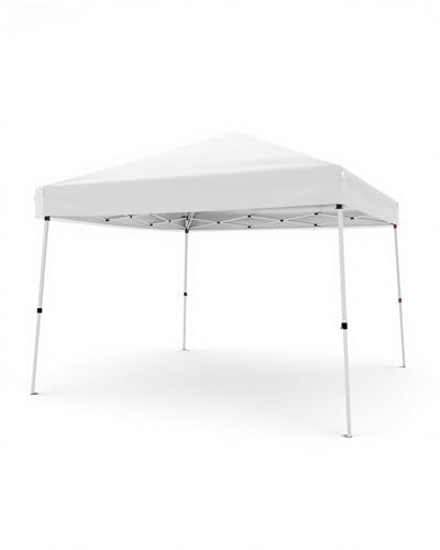 GarveeLife Canopy Tent, GarveeLife 10X10 FT Pop Up Canopy Outdoor Instant Tent Slant Legs with Carrying Bag, Portable Gazebo Shelter for Patio Deck Garden Beach - 8X8 FT Canopy Cover (White) - color: White