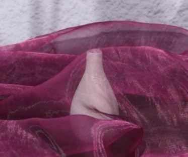 Two-Tone Iridescent Holographic Organza Fabric - 11 Yards | Lightweight Sheer Gauze Voile Tulle | for Dresses, Party Decor, DIY Crafts, Shiny Backdrops(Fuchsia Black)