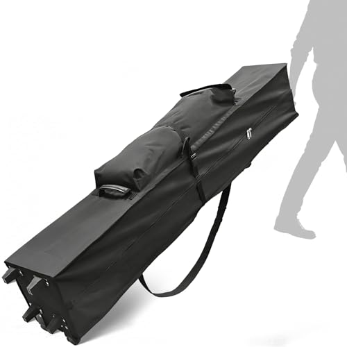 Heavy Duty Wheeled Carry Bag for 10x10 Canopy Tent, Universal Canopy Roller Bag with 4 Handles,600D Waterproof Oxford Fabric Tent Bag Replacement for Camping Tailgating(62"x10.2"x10.2") - size: Bag Unfold Size-62" x 10.2" x 10.2"