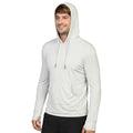 INGEAR Men’s UPF 50+ Sun Hoodie - Lightweight UV Protection Fishing Shirt, Quick-Dry Moisture-Wicking Rash Guard with Pocket - color: Glacier Grey, size: XX-Large