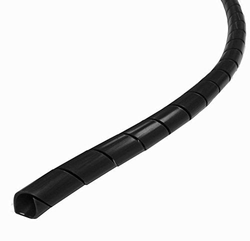 Electriduct 3/8" Spiral Cable Wrap Polyethylene Expandable Abrasion Protector Wire Sleeve - 100 Feet - Black - color: Black, size: 0.375 (3/8) Inch Diameter | 100 Feet