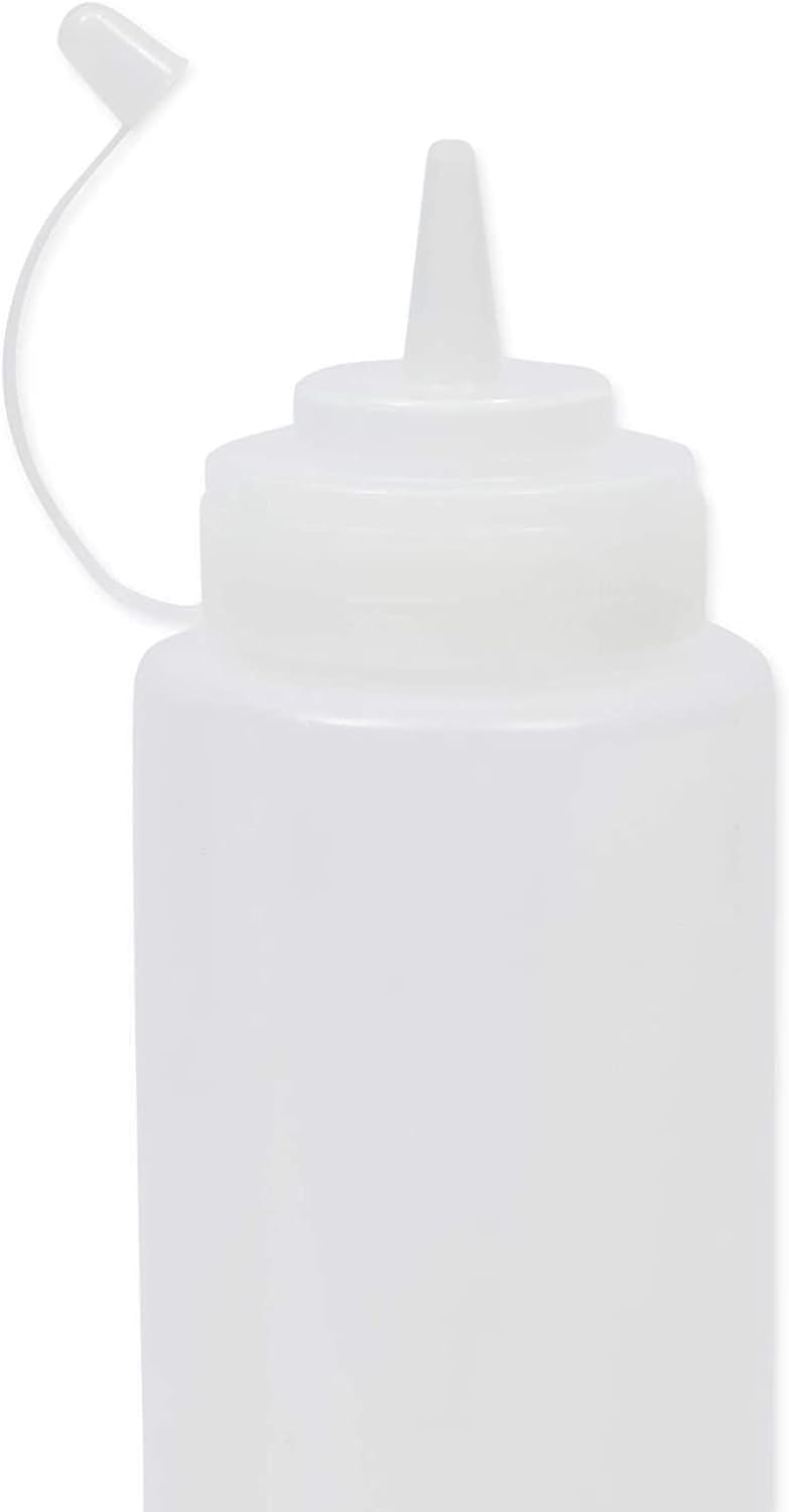 Juvale Condiment Squeeze Bottles for Sauces & Dressings - 29 Oz Clear Plastic 6-Pack - Leak-Proof Durable Dispenser Bottles for Liquids - Commercial Plastic Oil & Salad Dressing Dispenser