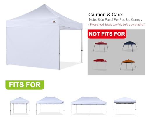 ABCCANOPY Instant Canopy SunWall 10x15 FT, 1 Pack Sidewall Only, No Frame or Top, Beige - color: beige, size: 10x15