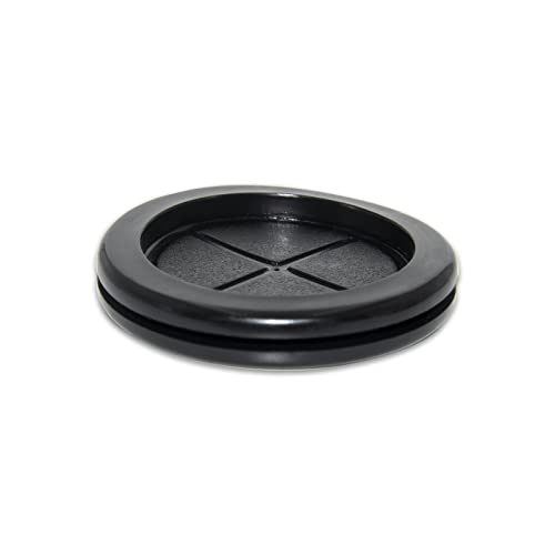 Flyshop Black 42mm 1-5/8" Hole Grommet, 35mm 1-3/8" ID, Drill Hole Plug Synthetic Rubber Grommets Wire Protection, Round, Double-Sided, 4-Pack (Size 35mm x 42mm) - size: 1-5/8" (42mm) Drill Hole