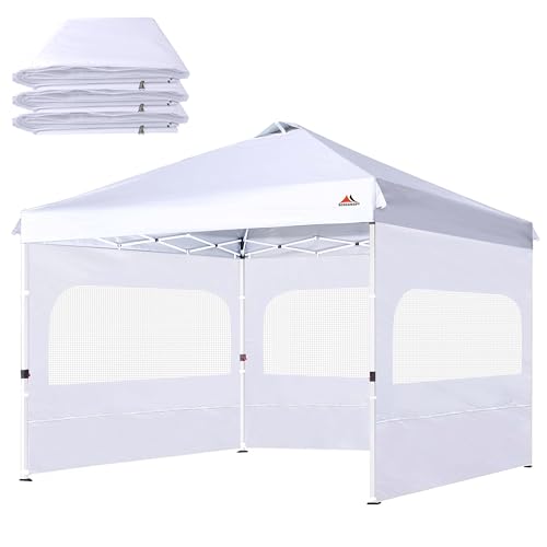 SCOCANOPY Sunwall for 10x10 Canopy Frame with Zipper, 3Pack Sunwalls Only, (White) - color: White, size: 10X10