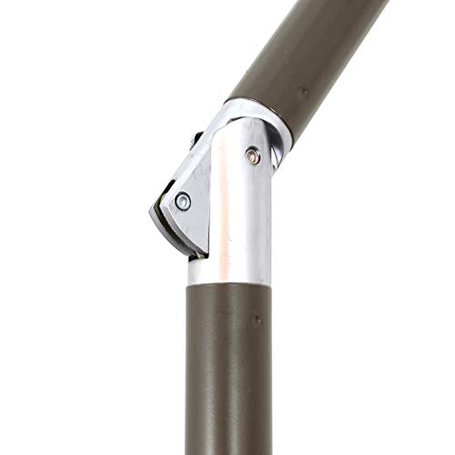 California Umbrella 9' Rd Pacific Trail Series Aluminum Patio Umbrella, Crank Lift, Push Button Tilt, Black Finish, Sunbrella Cabana Classic Fabric - color: Cabana Classic