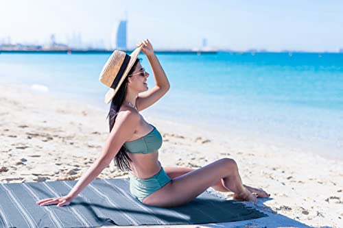 Belizzi Home Turkish Beach Towel -Large Beach Towels Oversized 2 Pack - Soft Durable Compact Lightweight Quick Dry Sand Free Bath Pool Towel Set for Beach Gifts Clearance Vacation Travel - Navy Blue - color: Navy, size: 2 Pack