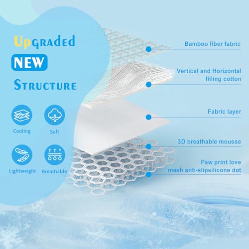 Dog Cooling Mat, Comfortable Pet Cooling Pad for Dogs Cats, Q-Max>0.4 Washable Cool Fiber Portable for Indoor Outdoor Car Seats - size: Small