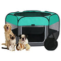 Dog Cat Playpen, Pet Playpen Indoor for Dog Crate Tent Cage Outdoor Foldable Dog Enclosure, Green Small - style: Small(29"L x 29"W x 21"H)