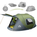 Night Cat Pop-up Camping Tent: 2 Person Tent Waterproof Instant Easy Setup Family Tent - color: Dark Green, size: 2 Persons (9.5x6.6x4 ft)