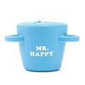 Snack Cups for Toddlers by Bella Tunno, Silicone Spill Proof Food Container with Lid, Babies & Kids 6-12 Months, Mr Happy