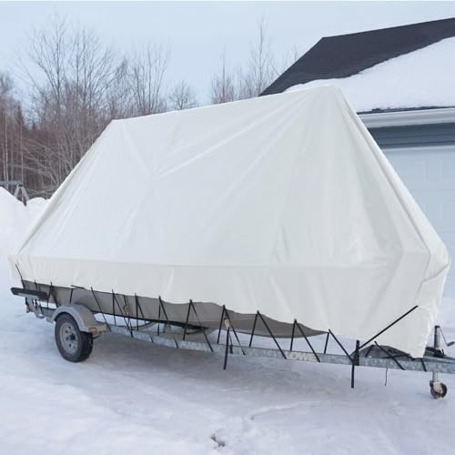 8'x 20' Tarps Heavy Duty Thick Waterproof, Poly Canopy White Tent Shelter Cover, 12 Mil Tarpaulin Shade, Rip and Tear Proof, UV Resistant Tarpaulin with Grommets and Reinforced Edges - color: White, size: 8 x 20ft