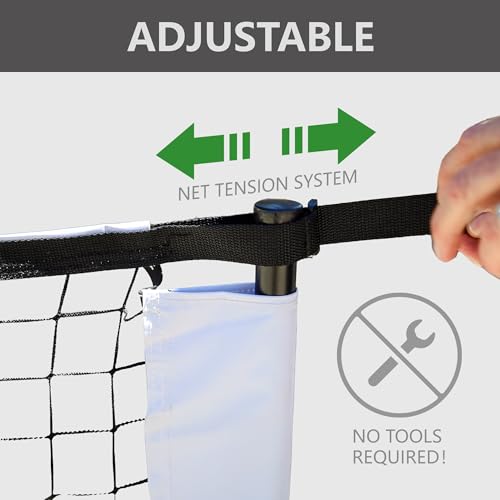 ZENY Portable Pickleball Net Set System with Metal Frame and 22FT Regulation Size Pickball Net with Carry Bag for Backyard, Driveways, Outdoor Game - style: 22FT Pickleball Net