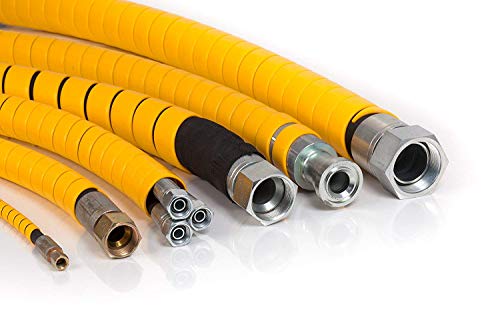 Electriduct 5/8 Inch Heavy Duty Spiral Wrap HDPE Flexible Plastic Cable Sleeve Hose Protector 25 Feet - Black - color: Black, size: 0.64 in - 25 ft