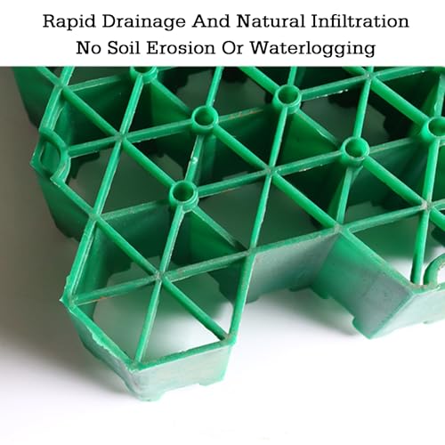 Plastic Ground Reinforcement Grid for Outdoor Lawn & Gravel StabilizationDurable Lightweight Easy to Install Ideal for Driveways Patios and Walkways - size: 4cm-8 pieces