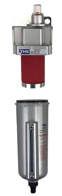 3/4" NPT Industrial Coalescing 0.01u Micron Filter Removes 99.98% of Oil, Moisture Vapor, Aerosols from Compressed Air Lines, 5oz Bowl, Auto Drain