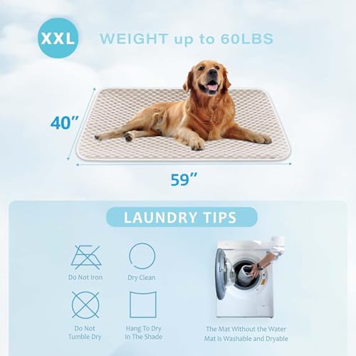 MICROCOSMOS Pet Cooling Mat & Sleeping Pad- Breathable Bubble Surface, EZ Clean. Keep Cooling for Pets, Kids and Adults in Summer.(Brown, 59" x 40") - color: Brown, size: 59" x 40"
