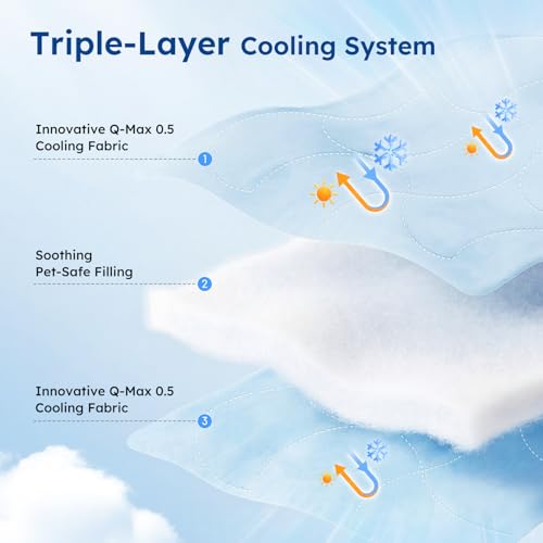 ZOMISIA Premium Cooling Dog Blanket for Bed - Q-MAX>0.5 Cold Breathable Washable Extra Large Pet Mat, Travel Soft Dog Summer Essentials, Grey, 60"x80" - color: Grey, size: Twin(60x80")