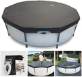 26 Ft Pool Cover, with Automatic Drain Round Pool Cover, One-Piece Quick Installation and Removal Above Ground Pool Cover, Preventing Waterlogging, UV Protected Solar Swimming Pool Cover