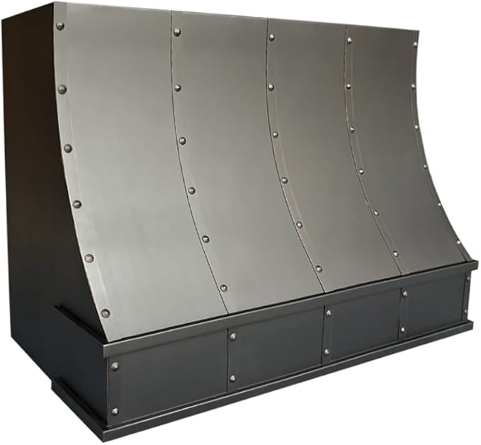CT Copper Tailor Sloped Copper Vent Hood Island Mount,48'' W,27''H, 1150 CFM Exhaust Fan,Stainless Steel Vent,LED Light,Dishwasher-Safe Baffle Filters,VH8TR1
