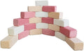 Wonder Space Plush Foam Blocks - Nursery Building & Stacking Toys for Toddlers Boys & Girls, Soft Smooth Velvet Cover, Early Education Gross Motor Skills & Brain Development (24 Bricks, Soft Blush)