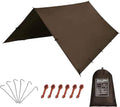 KALINCO Tent Tarp, Picnic Mat Camping Tarp Tent Hammock Tarp, pu Waterproof Camping tarp Tent Rain Fly Picnic Mat Survival Shelter Sunshade - color: Coffee, size: 10x13FT