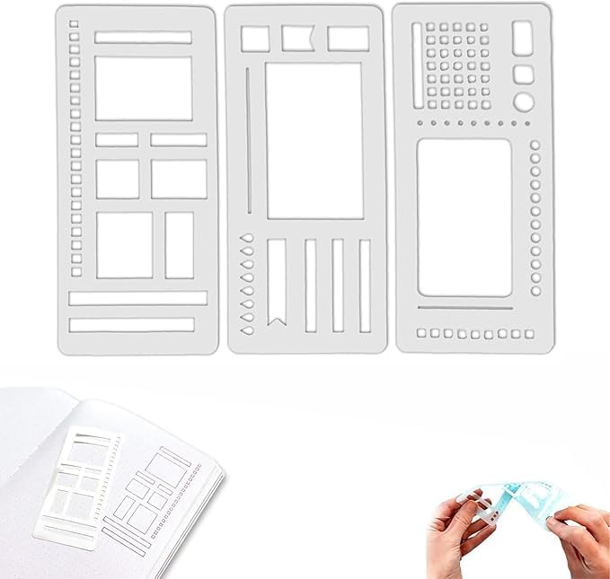 Handcrafted Flexible Record Template, Flexible Drawing and Checklist Template, Reusable, Compatible with Coil Reel and Ring Plan templates (Full Set of 9)
