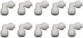 YZM Quick Connect fittings RO Water Filters Pack of 10 ( Elbow, 1/4" to 3/8" Tube OD)