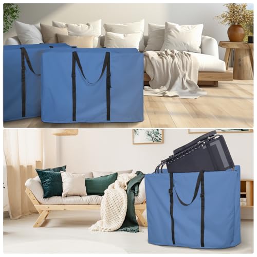 Large Outside Folding Chair Storage Bag with Zipper and Handles, 600D Folding Chair Carry Bag for Zero Gravity Chair, Portable Folding Lounge Chair Carrying Bags, 43" L x 11" W x 29" H (Blue - 1 Pack) - color: Blue - 1 Pack