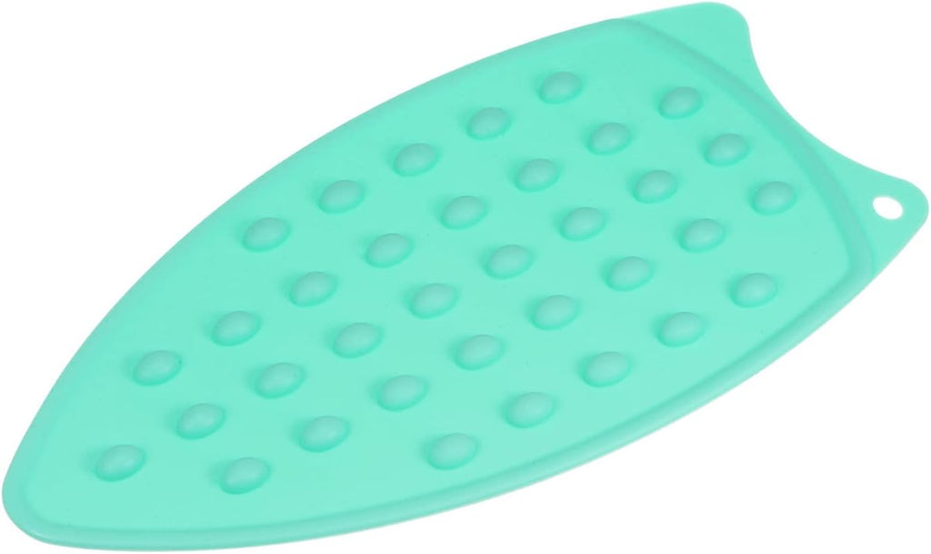 HARFINGTON Silicone Iron Rest Pad, Multipurpose Iron Hot Resistant Mat Iron Rest Plate for Ironing Board Hot Heat Resistant Steam Compact Mat, Turquoise