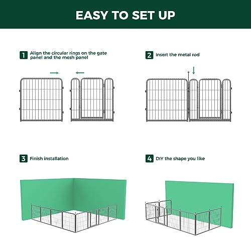 FXW Aster Dog Playpen Designed for Yard, 24inch 32 Panels - size: 24"H & 32 Panels