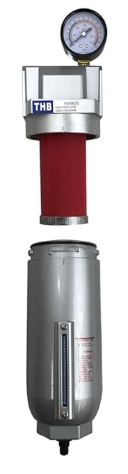 1" NPT Industrial Coalescing 0.01u Micron Filter Removes 99.98% of Oil, Moisture Vapor, Aerosols from Compressed Air Lines, 11oz Bowl, Auto Drain