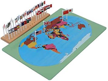 Flags of The World-Montessori Materials Geography Educational Tools Preschool Early at-Home Learning Toys