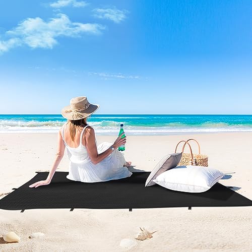 Black Waterproof Tarp Cover for Outdoor: Multi-Purpose Oxford Tarpaulin with Reinforced Webbing Loops for Garden Shed Patio Camping Pool Roof Tent - Durable and Tear Resistant (5ft x 16ft) - size: 5x16ft