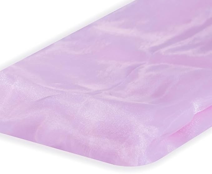 Fynite Baby Pink Organza Fabric by The Yard | 5 Yard Long | 44" Wide | Bridal Soft Sheer Organza Tulle for DIY Wedding Dress Fashion Craft Decorations