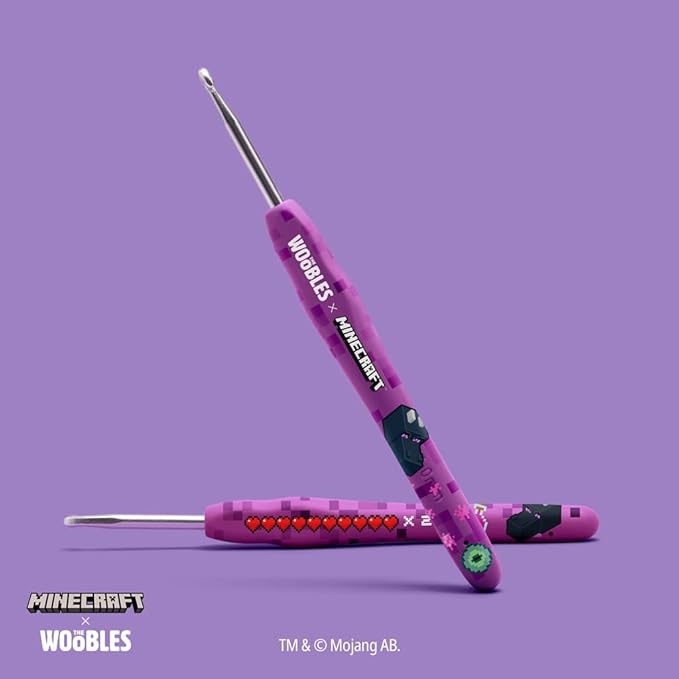 The Woobles Minecraft Crochet Kit – Beginner Crochet Kit for Adults & Kids, Easy Knitting Kit with Woobles Yarn, DIY Crafts, Crochet Animals, Minecraft Toys, Gift for Gamers & Crafters (Ender Dragon)