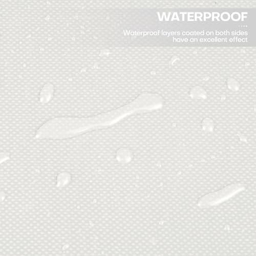 8'x 20' Tarps Heavy Duty Thick Waterproof, Poly Canopy White Tent Shelter Cover, 12 Mil Tarpaulin Shade, Rip and Tear Proof, UV Resistant Tarpaulin with Grommets and Reinforced Edges - color: White, size: 8 x 20ft