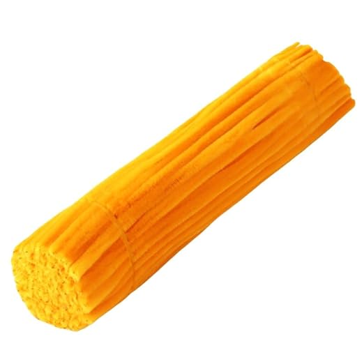 100 Pieces Pipe Cleaners Chenille Stem, Pumpkins Color Pipe Cleaners Set for Pipe Cleaners DIY Arts Crafts Decorations, Chenille Stems Pipe Cleaners (Gold)