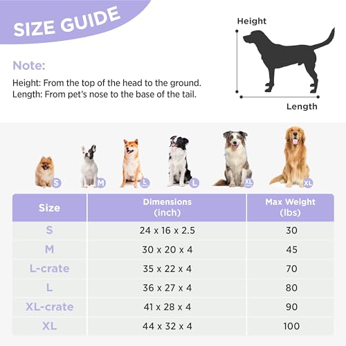 LE SURE Cute XL Dog Bed-Extra Large Thick Shredded Chopped Foam Pet Bed Indoor with Removable Washable Cover, Modern Fuzzy Plush & Anti Slip Bottom, Blue - color: Blue, size: 44.0"L x 32.0"W x 4.0"Th