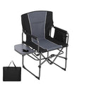 Oversized Camping Directors Chair, Portable Folding Lawn Chairs for Adults Heavy Duty with Side Table, Outdoor Foldable Camp Chair with Pocket for Beach, Fishing, Picnic, Outdoor Foldable Camp Chair