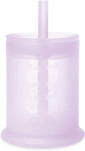 Olababy Silicone Training Cup with Straw Lid | Babies Water Drinking Cup | 6+ Mo Infant To 12-18 Months Toddler | Sippy Cup For Kids & Smoothie Cup | Baby Led Weaning (Lilac, 5 oz)