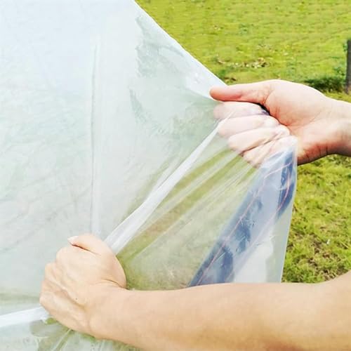 Waterproof Cover Clear Tarps 4x4 FT, Clear Tarp for Deck Porch Patio Canopy Outdoor Camping Ground Garden Furniture Cars Covers, PVC Heavy Duty Tarpaulin, with 10 Marbles Bundle and 1 Rolls Ropes - size: 4x4 FT