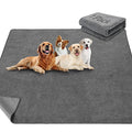 LOOBANI Non-Slip Washable Pee Pad for Dogs, 1 Pack Extra Large Reusable Dog Mat for Floor, Fast Absorbent Pet Whelping Pads, Puppy Playpen Mat for Incontinence, Housebreaking, Crate, 82x82in, Gray - size: 82"*82"(Pack of 1) Gray