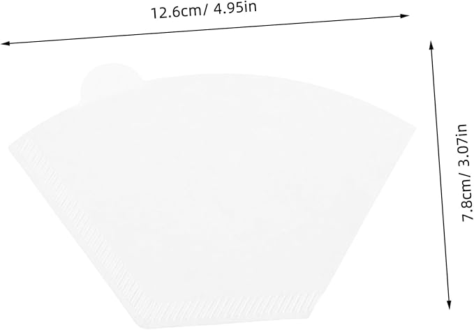 Paper Coffee Filter Cones 100pcs Espresso Filters Unbleached for Smooth Coffee Extraction