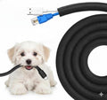 Dog and Cat Cord Protector – Pet-Proof Cable Guard for Wires and Cords – Prevents Pets from Chewing and Damaging Cables – Flexible & Durable – 20ft, 3/8in Diameter, Black (Self-Sealing Design) - size: 3/8 IN-20 FT