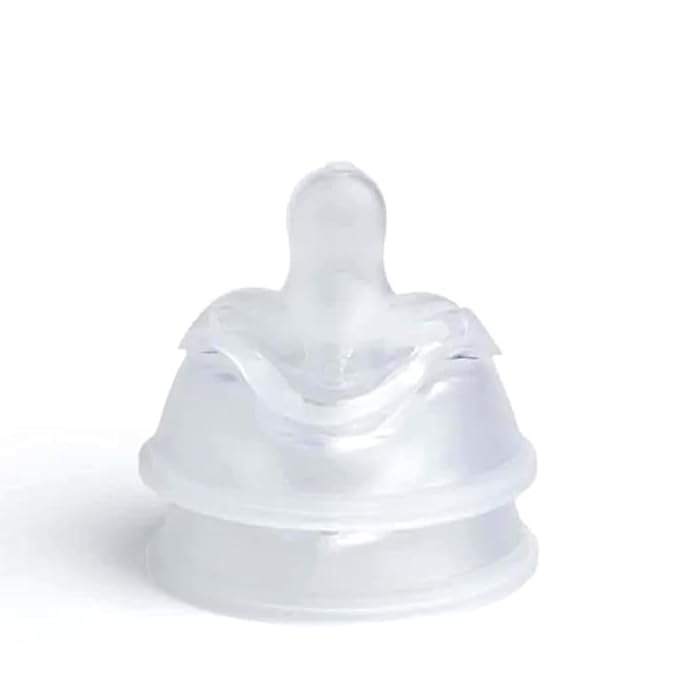 Herobility Double Anti-Colic Silicone Nipples, Baby Bottle Teats, Breast Like Shaped Nipples - Fits Herobility's & Eco Baby Bottles | Pack of 2 (Small Size)