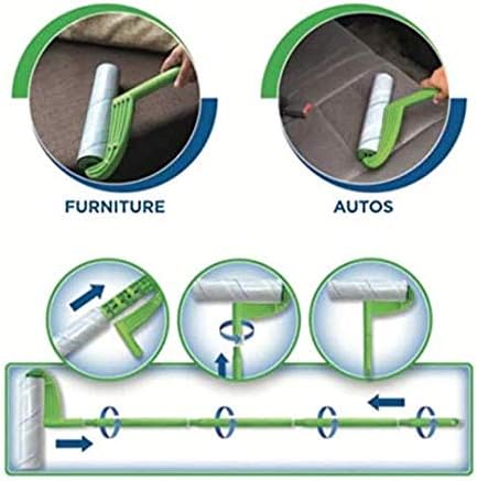 Leo 10-Inch Wide Lint Roller Refills, 6 Rolls with 50 Sheets Each (300 Sheets Total), Extra Sticky for Pet Hair, Carpet & Floor Cleaning
